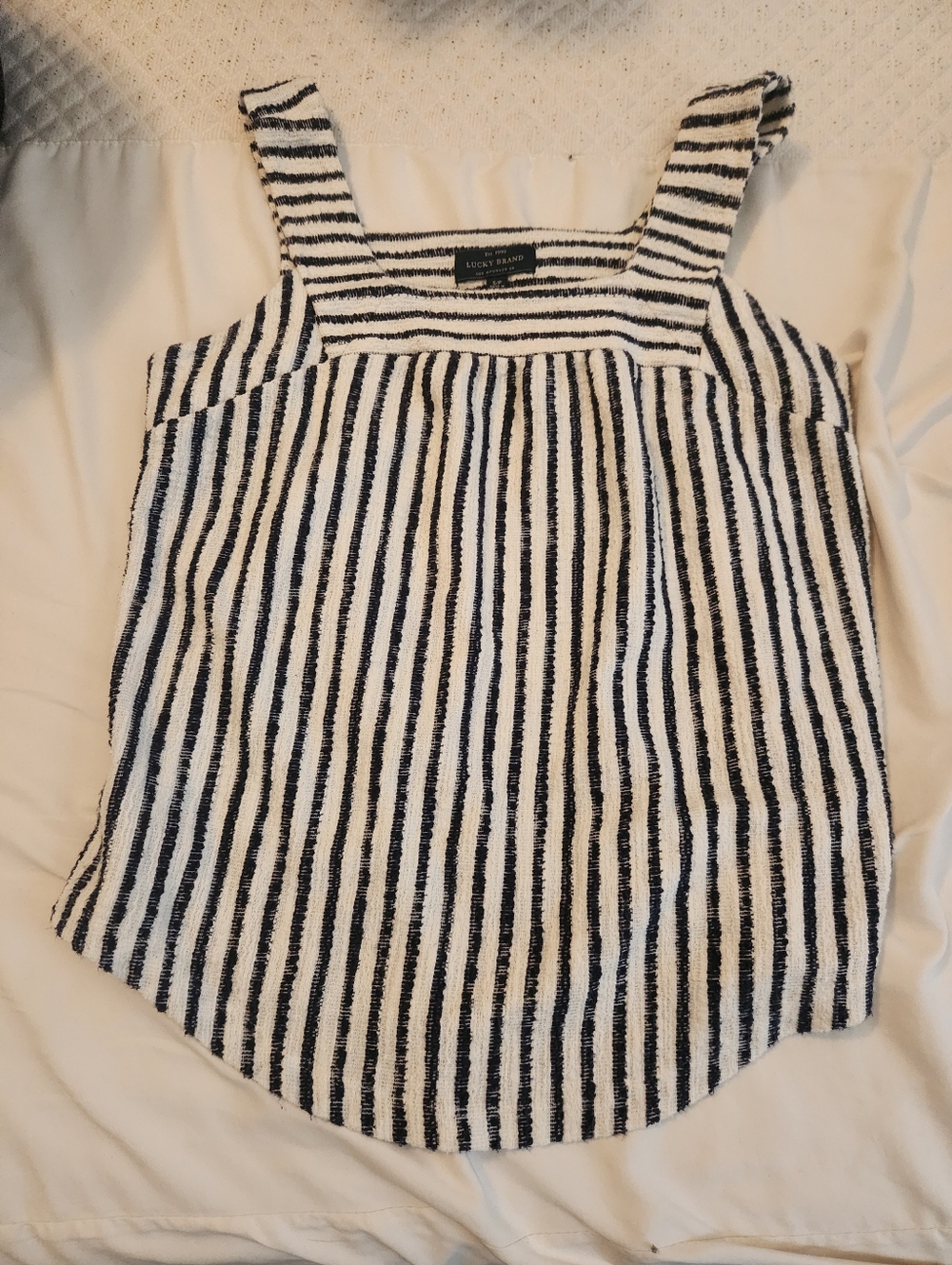 Lucky Brand S Tank Top Striped Blue